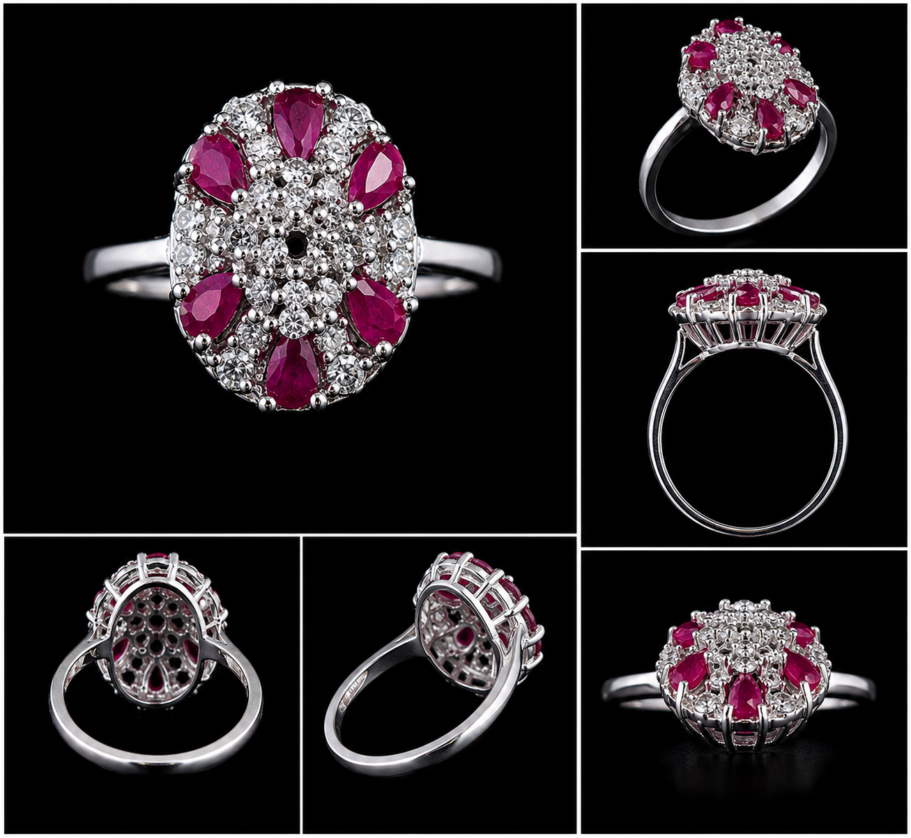 Silver Ring With Ruby