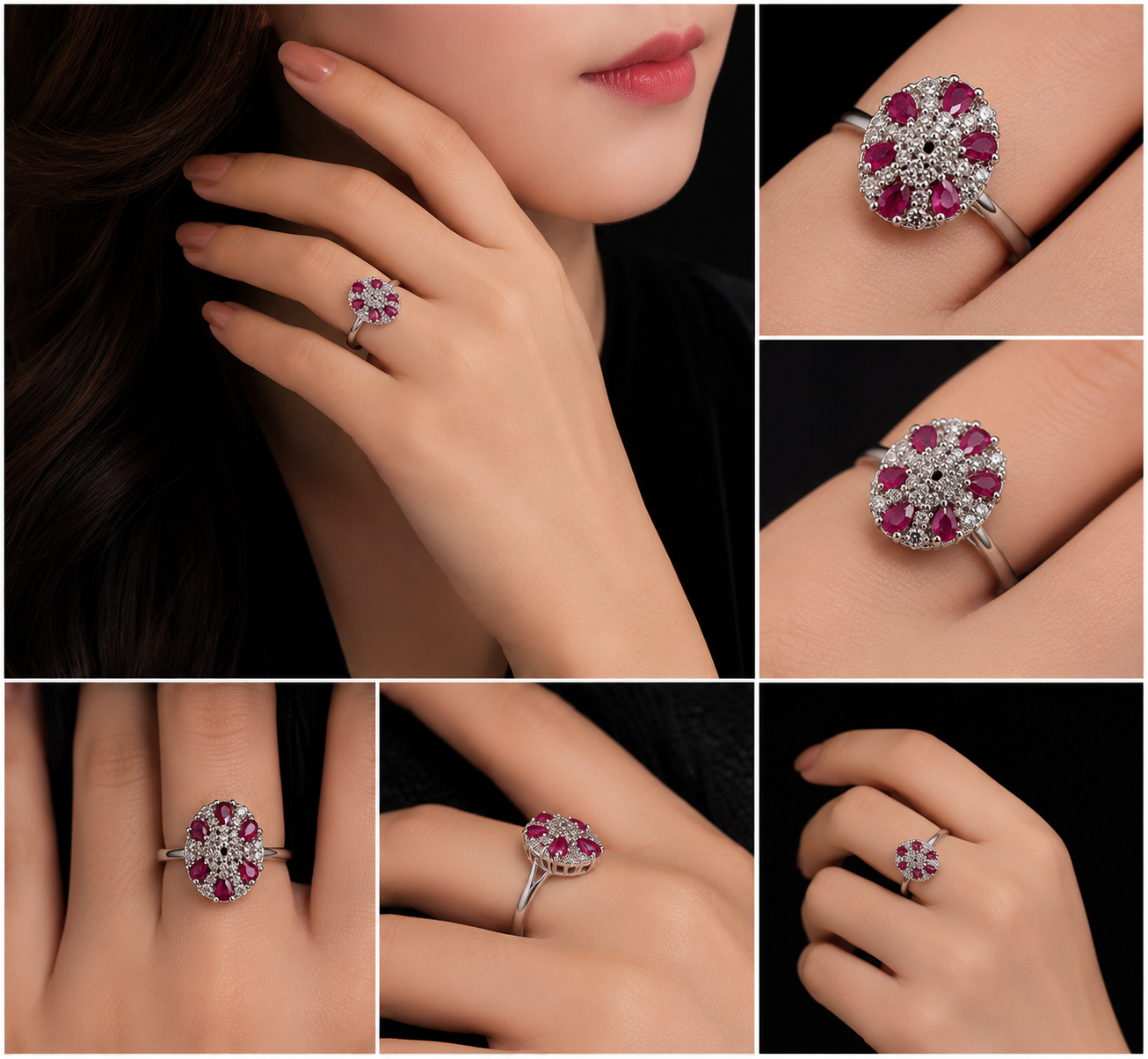 Silver Ring With Ruby