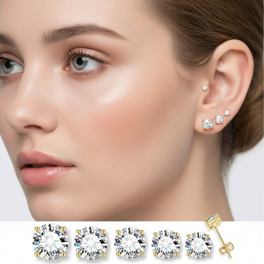 Stud Zircon Earing Pack Of 3